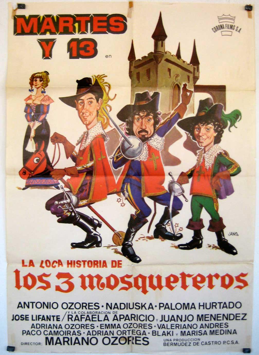 affiche du film La loca historia de los tres mosqueteros
