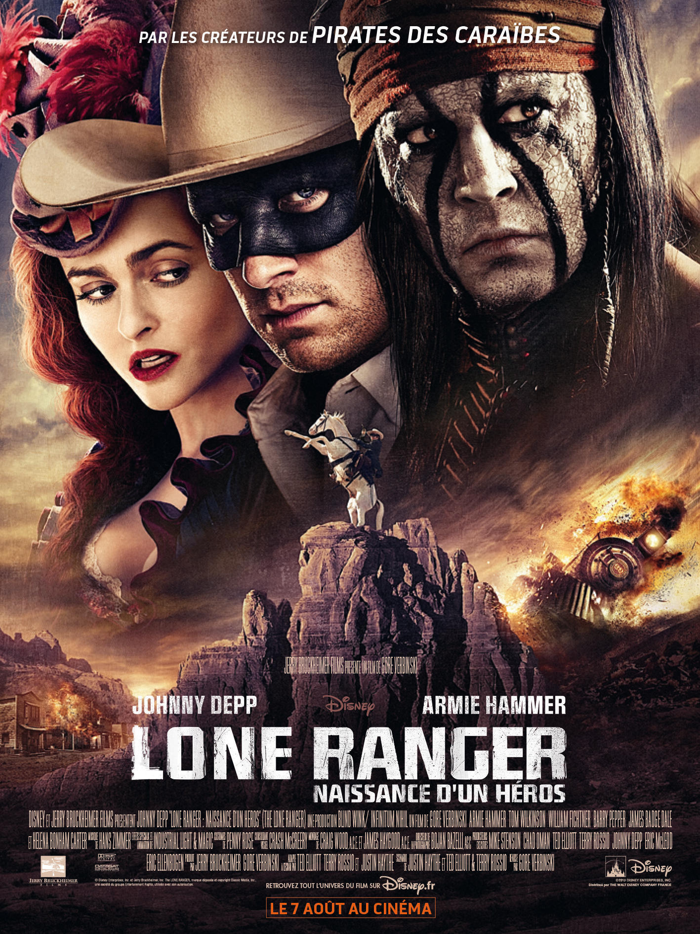 affiche du film Lone Ranger, naissance d'un héros