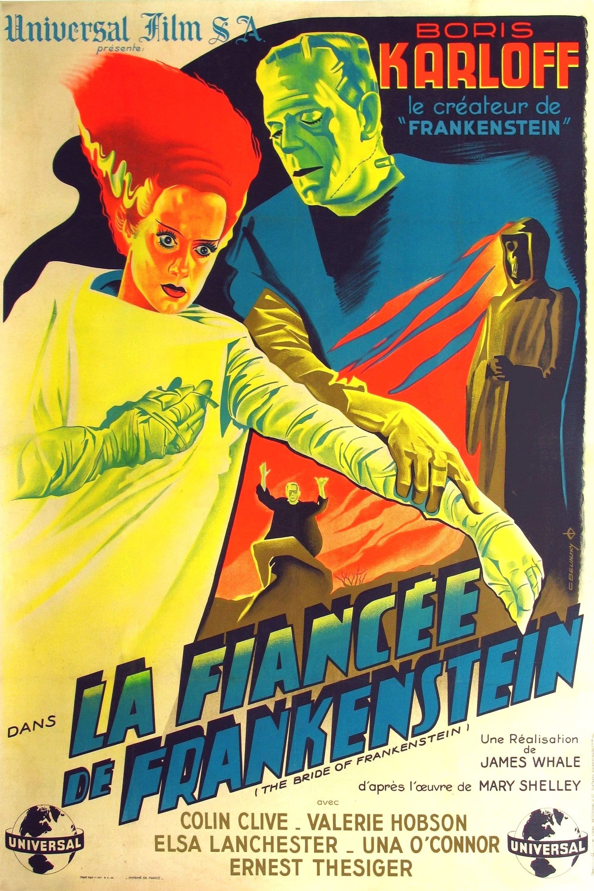 affiche du film La fiancée de Frankenstein