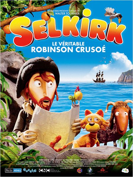 affiche du film Selkirk, le véritable Robinson Crusoé
