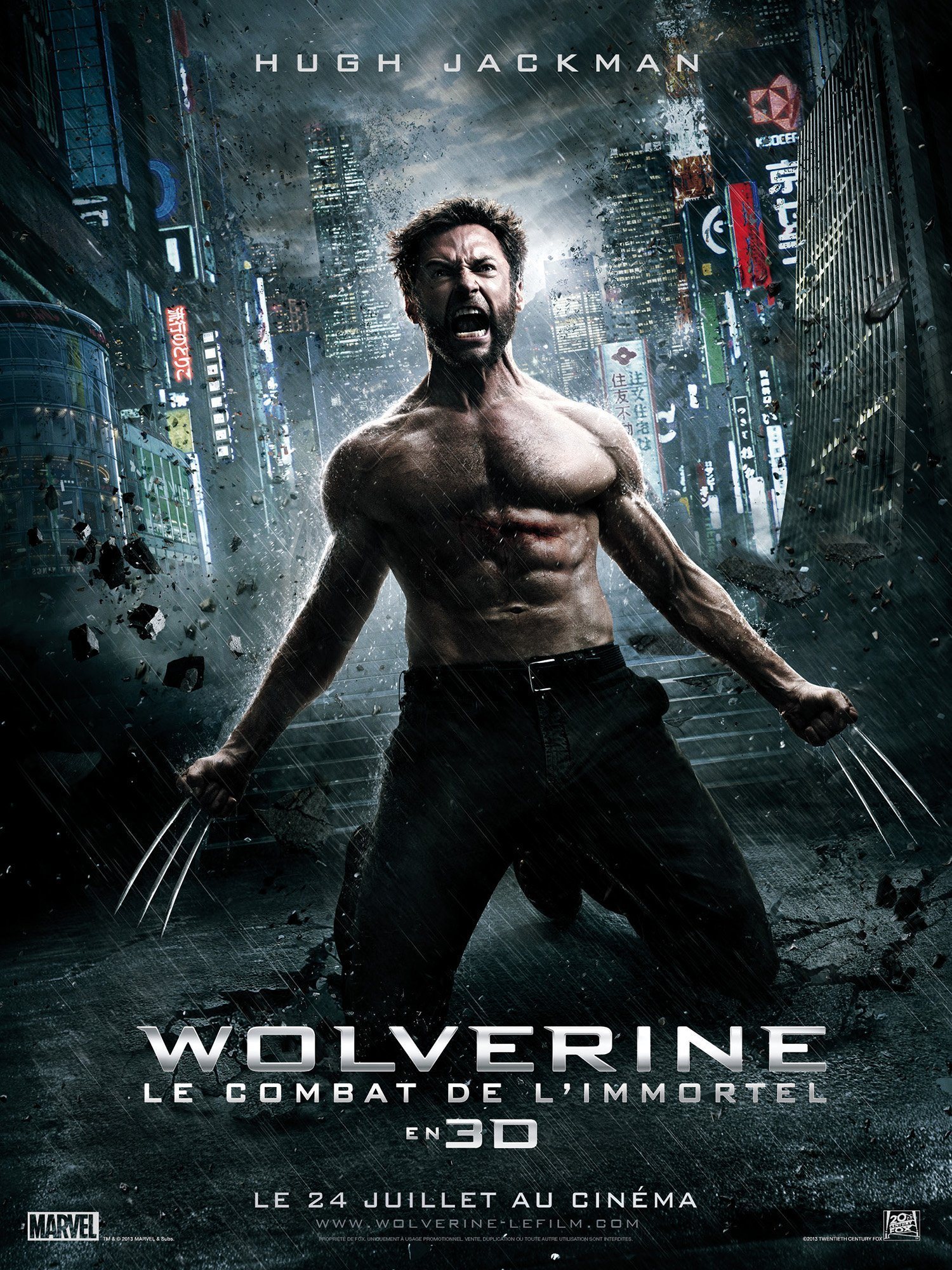 affiche du film Wolverine : Le combat de l'immortel