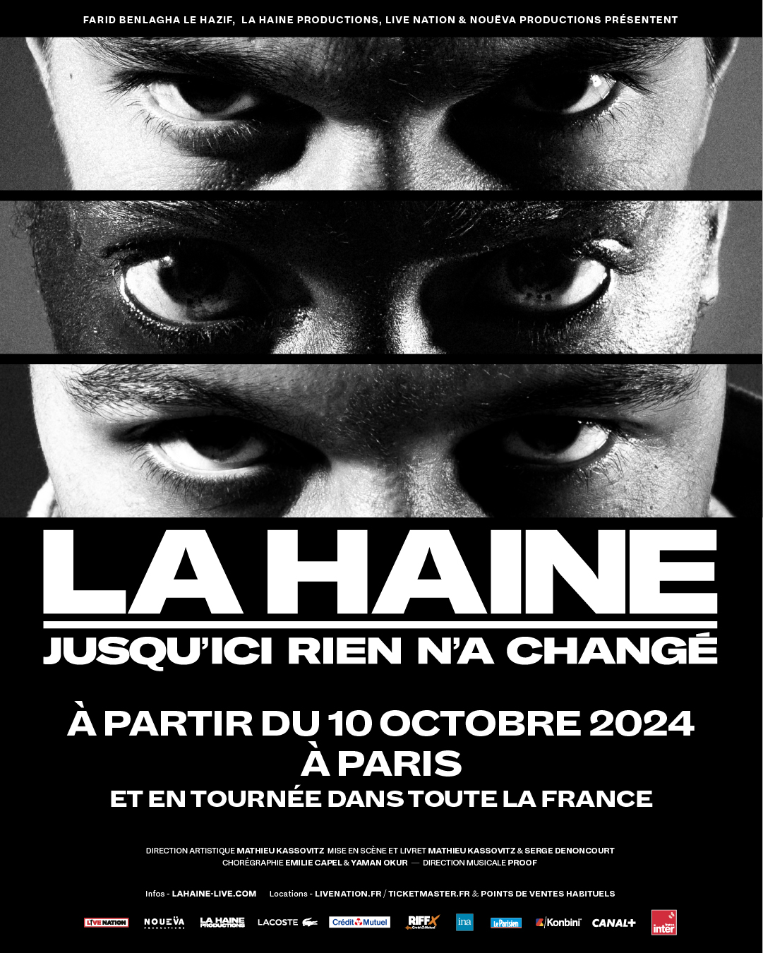 affiche du film La Haine - Jusqu'ici Rien n'a Changé