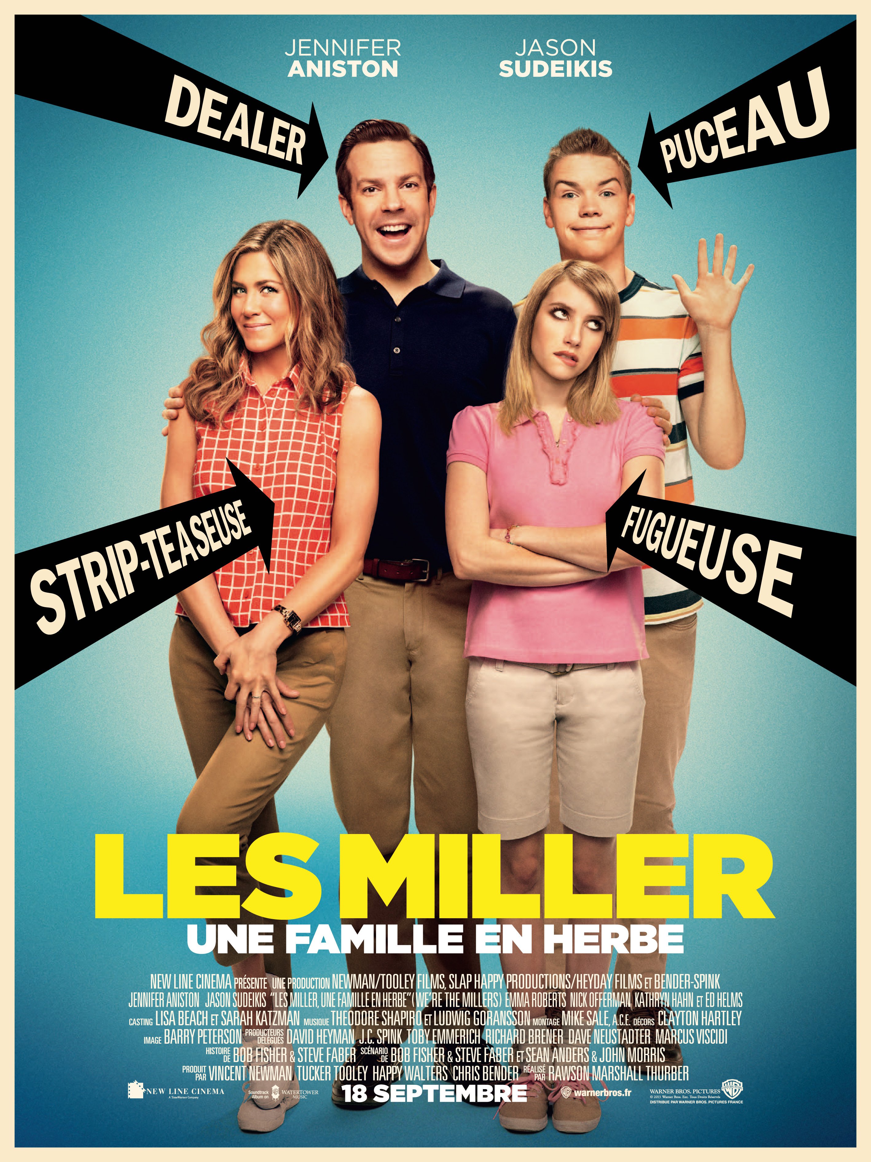 affiche du film Les Miller, une famille en herbe