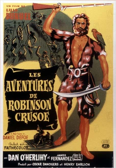 affiche du film Les aventures de Robinson Crusoé