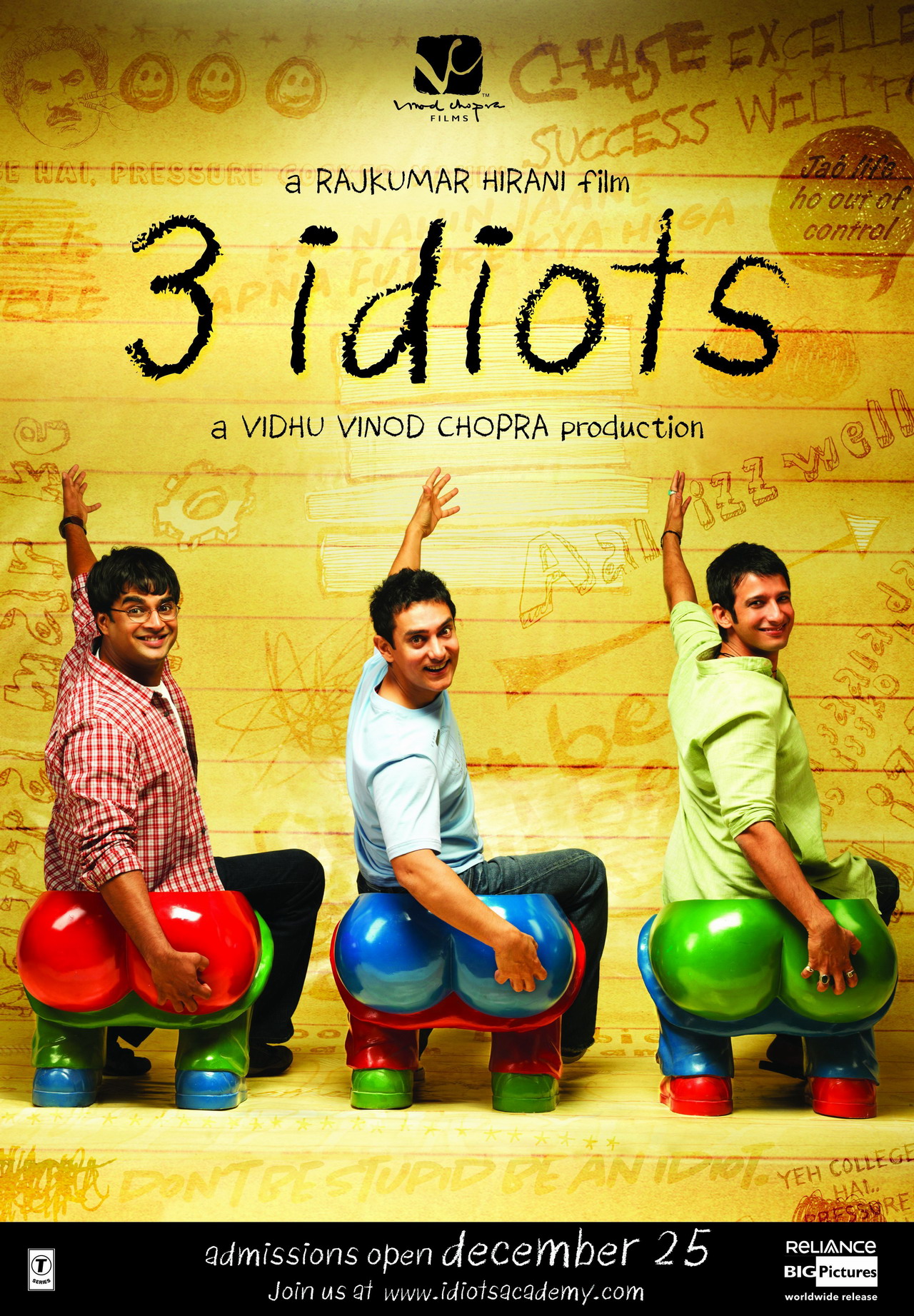 affiche du film 3 Idiots