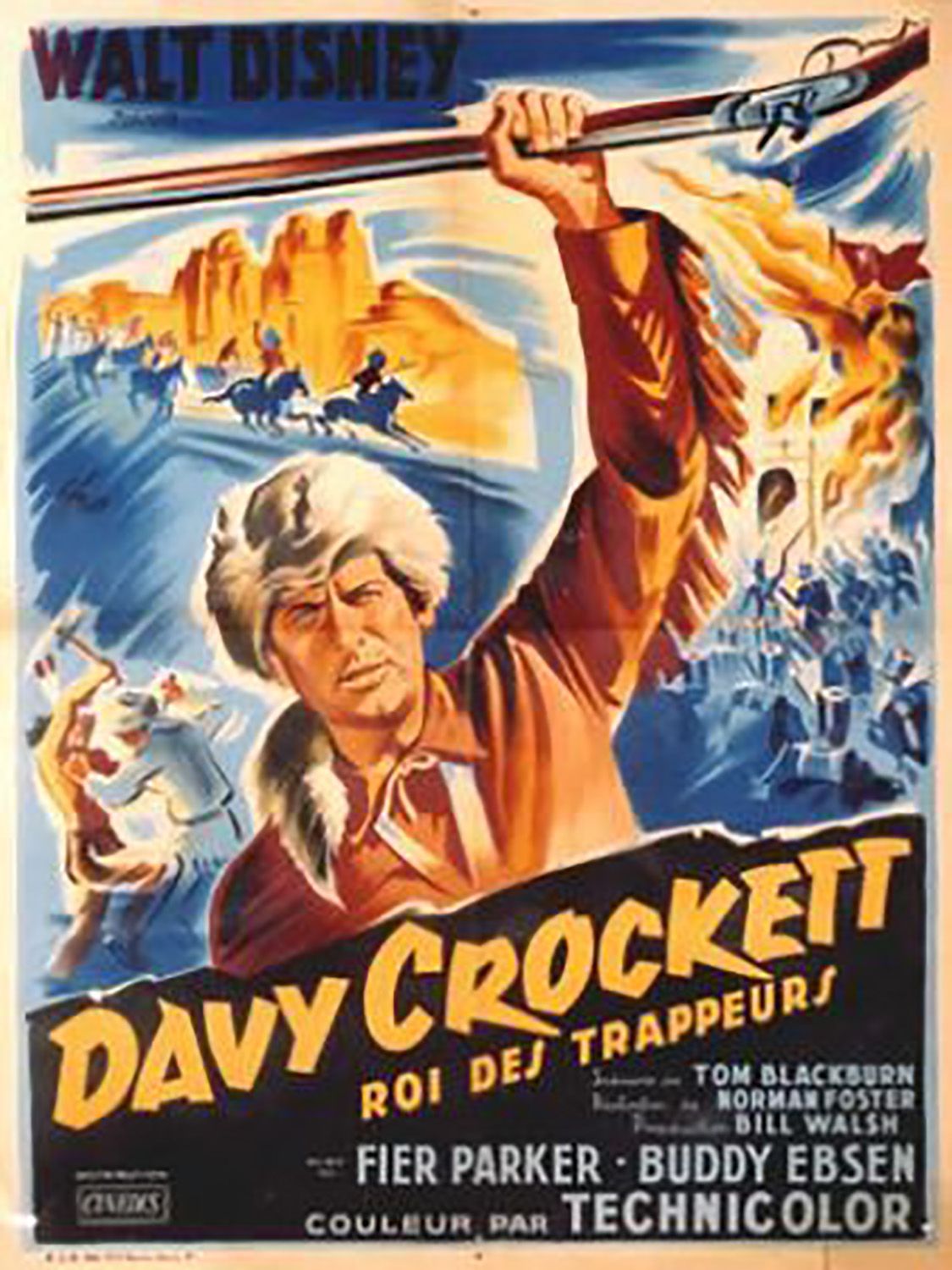 affiche du film Davy Crockett, Roi des trappeurs