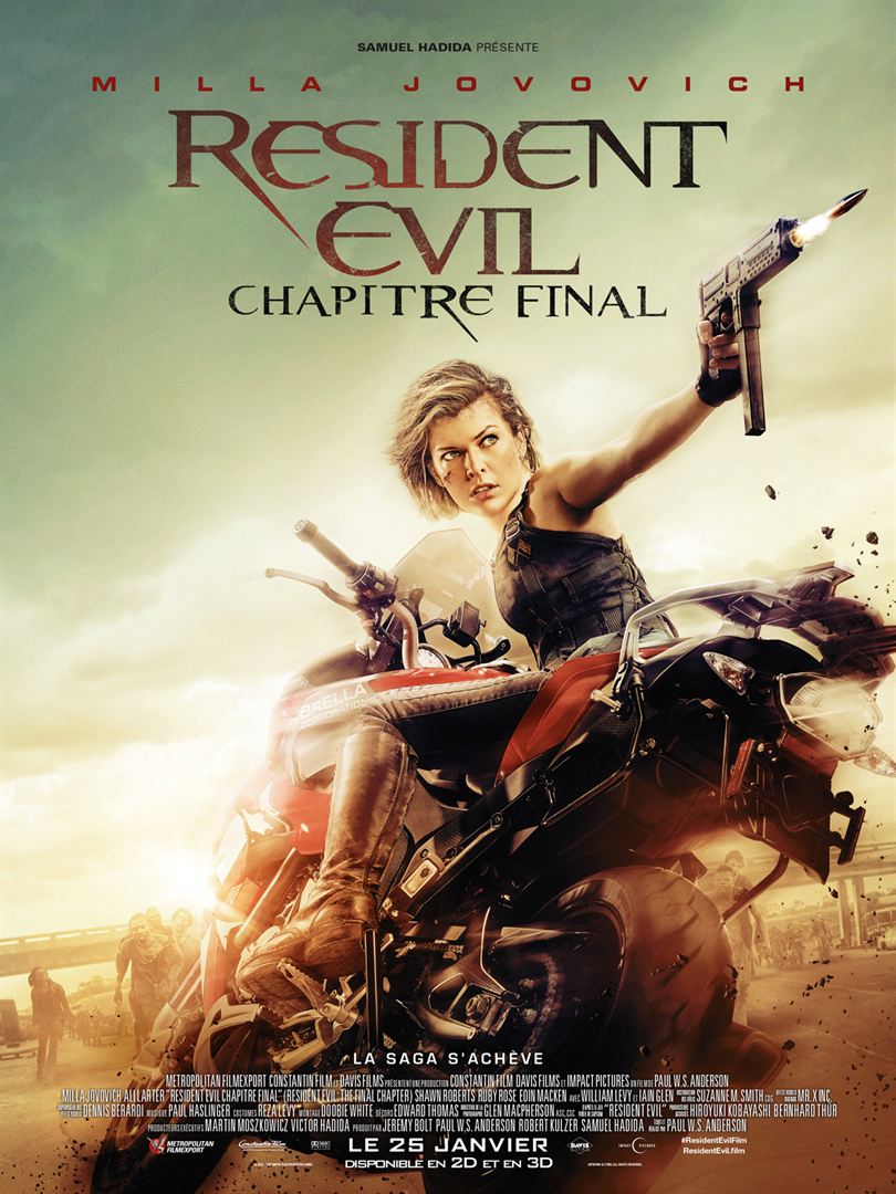 affiche du film Resident Evil : Chapitre final