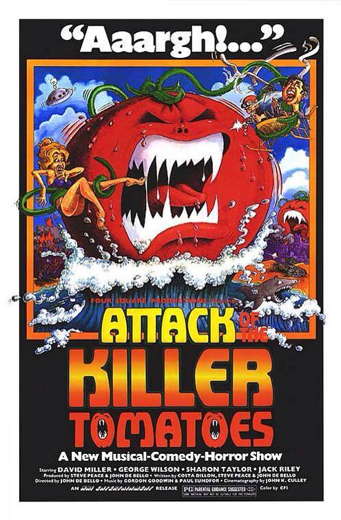 affiche du film L'Attaque des tomates tueuses !