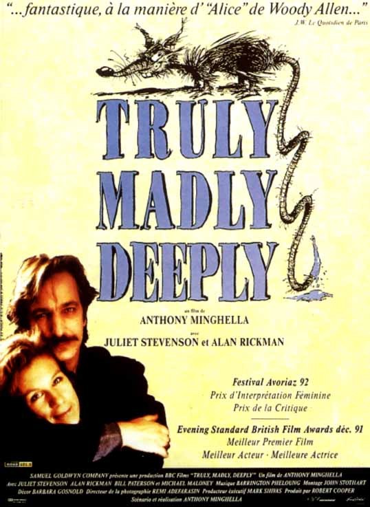 affiche du film Truly, Madly, Deeply
