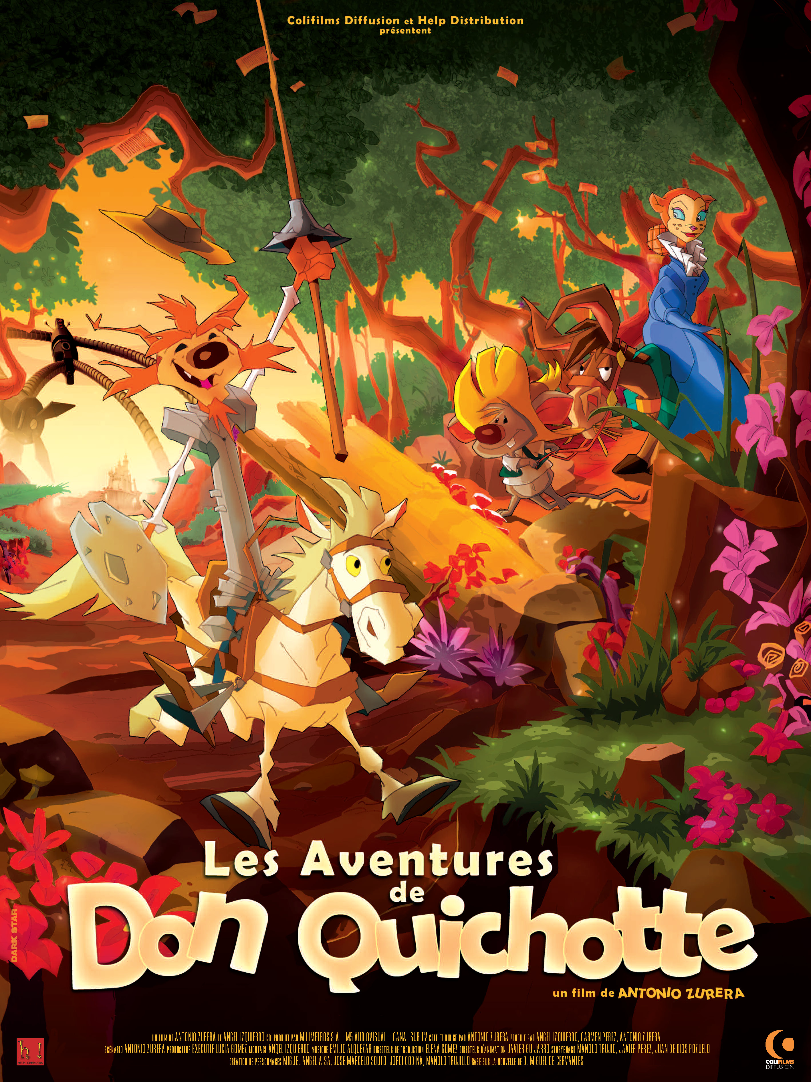 affiche du film Les aventures de Don Quichotte