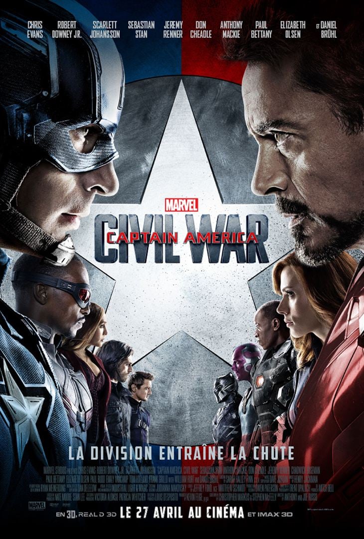 affiche du film Captain America: Civil War