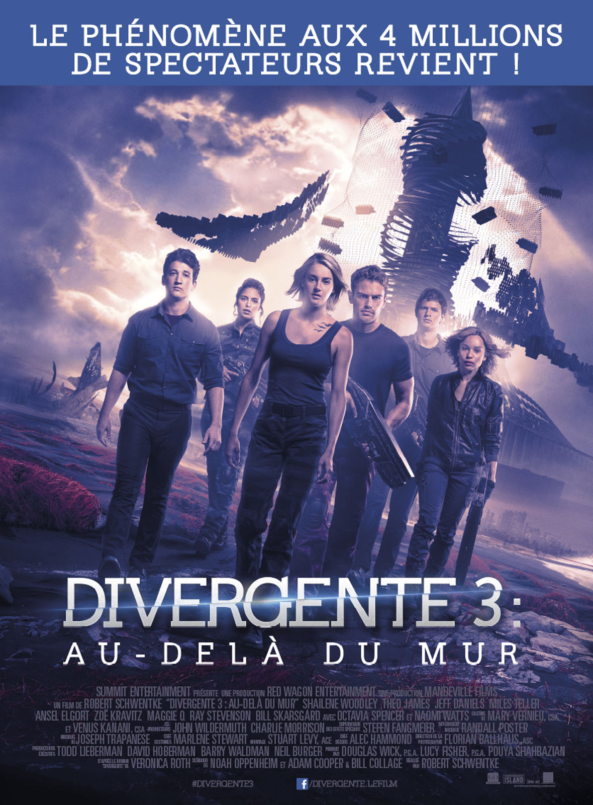 affiche du film Divergente 3 : Au-delà du mur