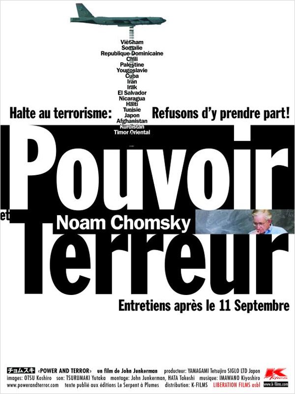 affiche du film Noam Chomsky: Oouvoir et terreur. Entretiens après le 11 septembre