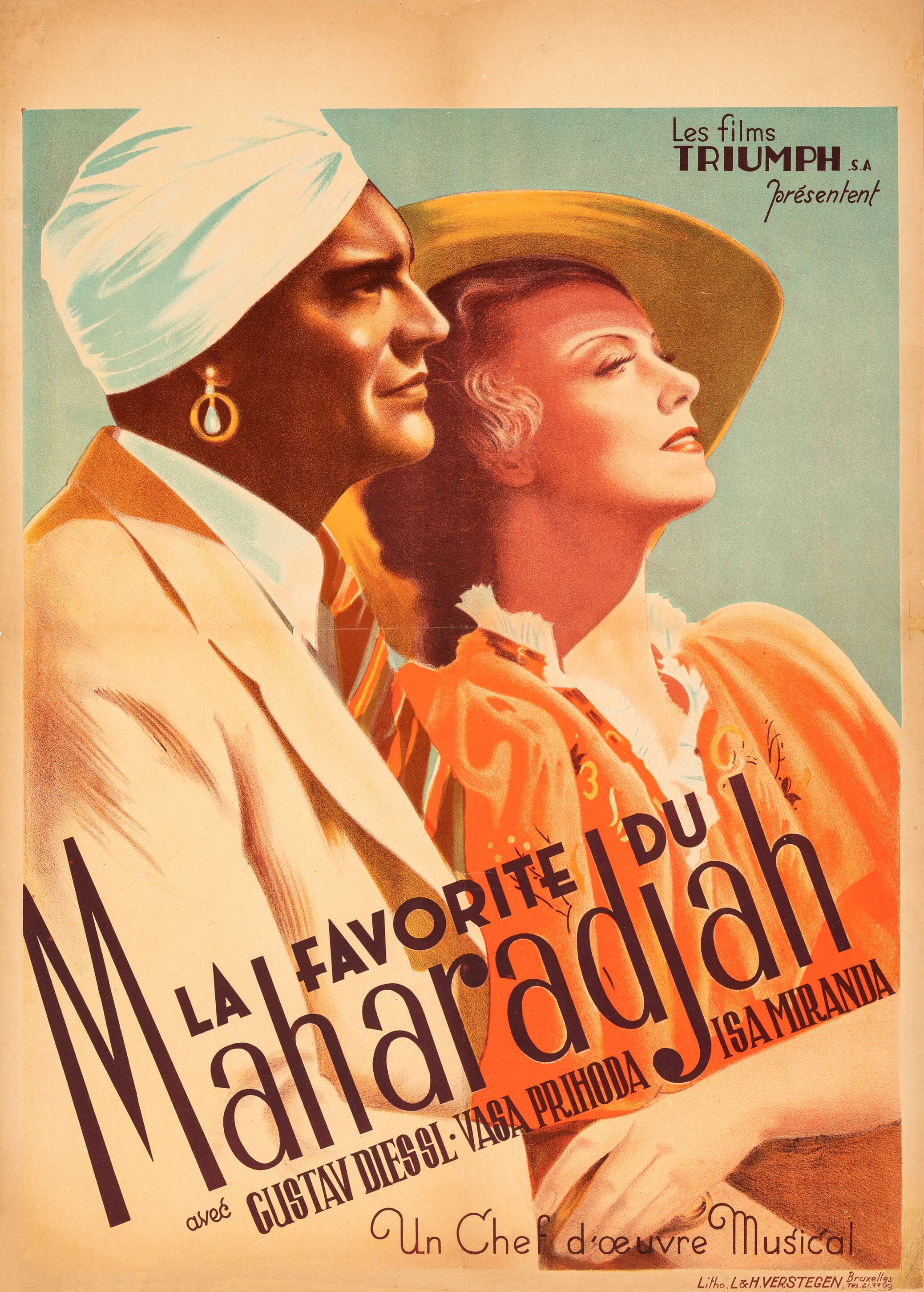 affiche du film La Favorite du maharadjah