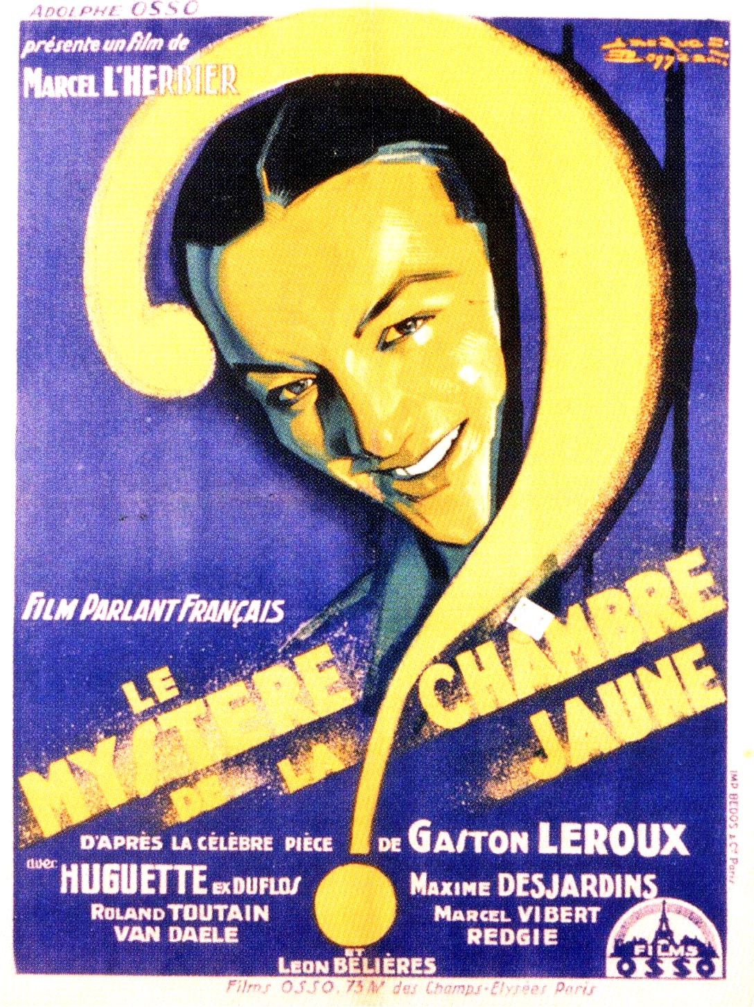 affiche du film Le mystère de la chambre jaune