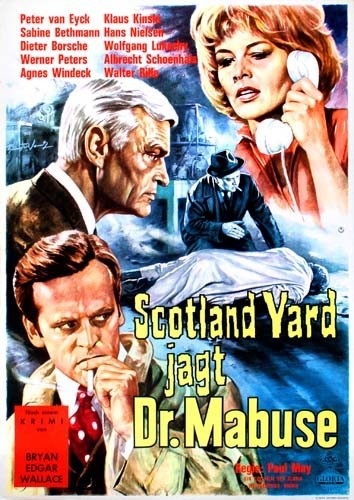 affiche du film Le Dr. Mabuse contre Scotland Yard