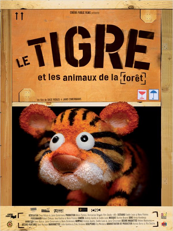 affiche du film Le Tigre et les animaux de la forêt