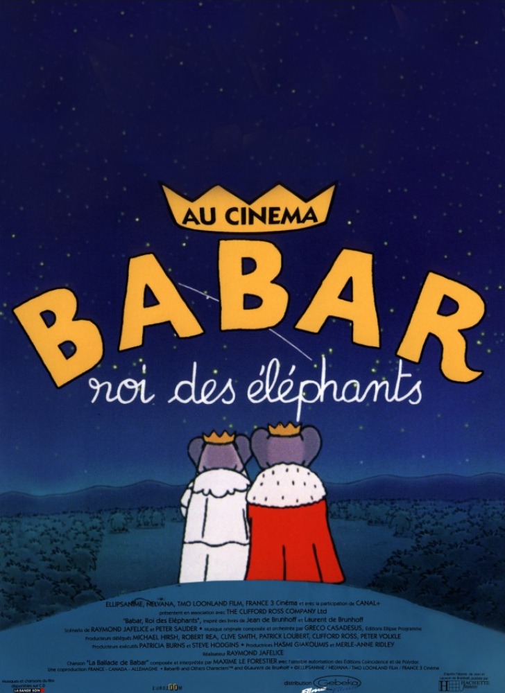 affiche du film Babar, roi des éléphants