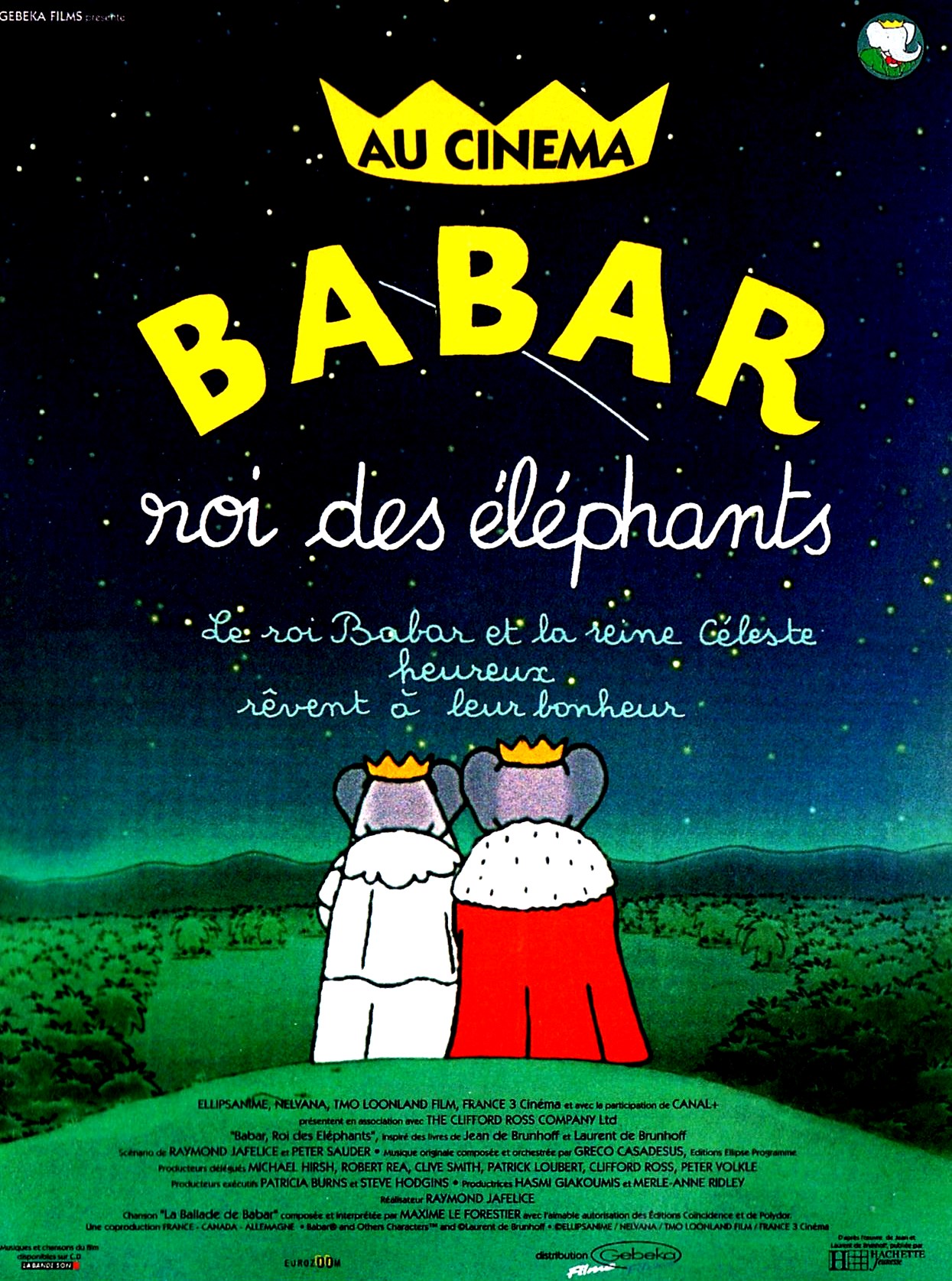 affiche du film Babar, roi des éléphants
