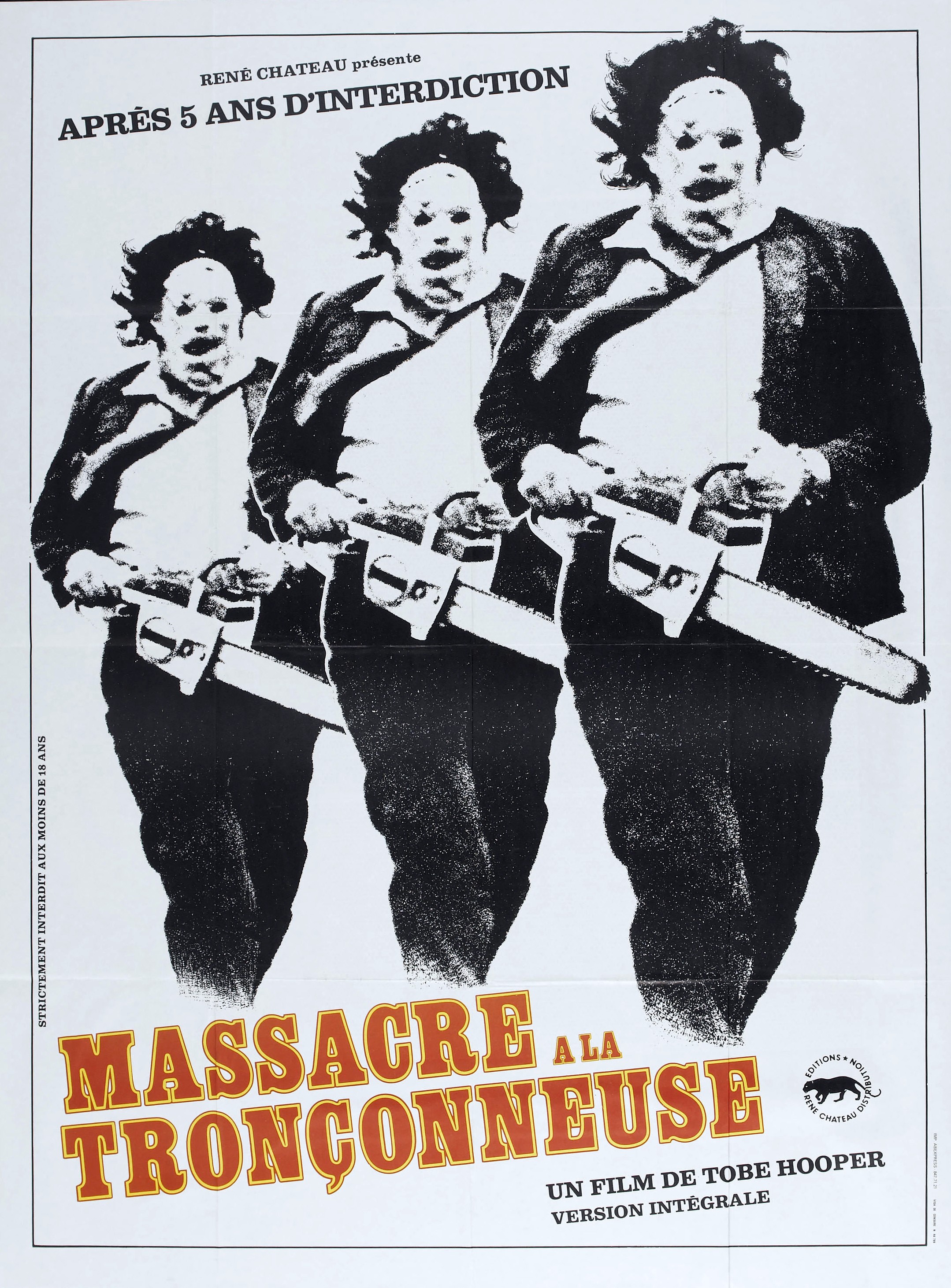 affiche du film Massacre à la tronçonneuse