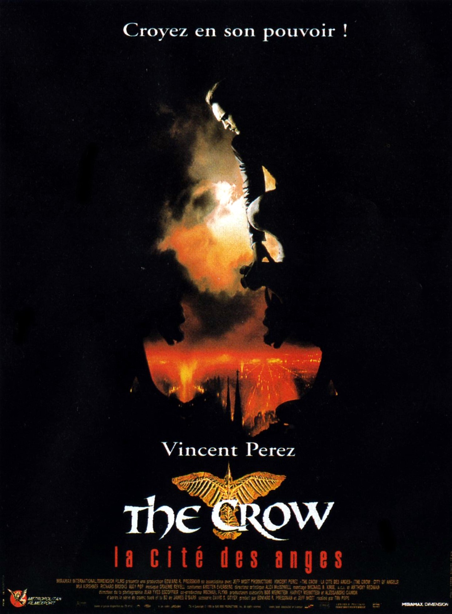 affiche du film The Crow, la cité des anges