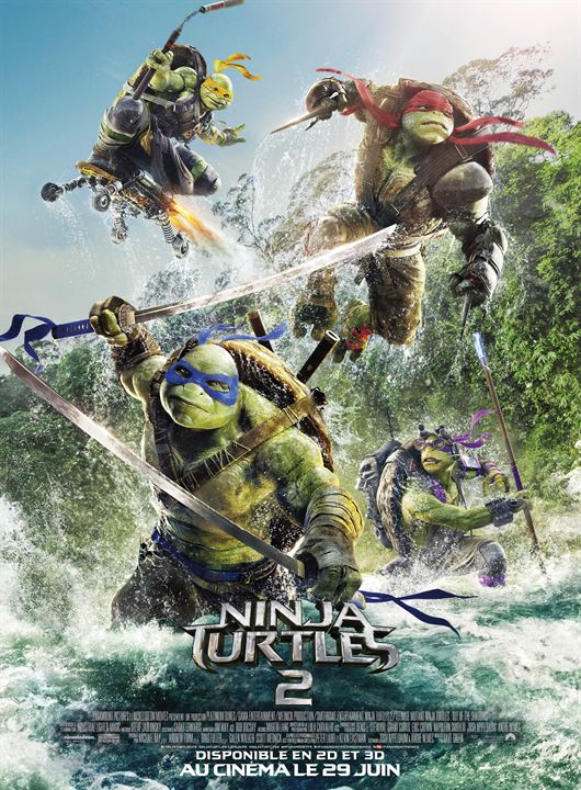 affiche du film Ninja Turtles 2
