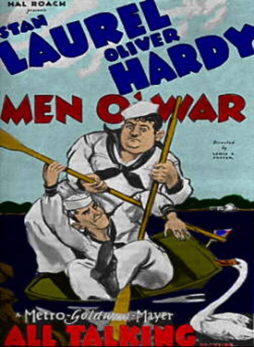 affiche du film Laurel et Hardy: La flotte est dans le lac