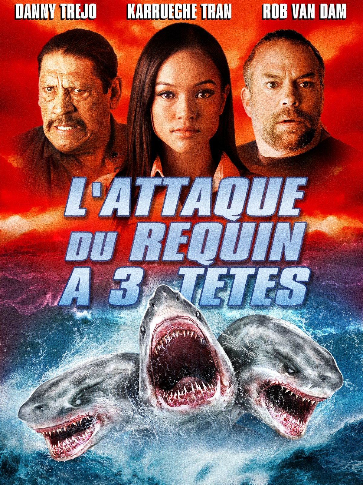 affiche du film L'Attaque du requin à trois têtes