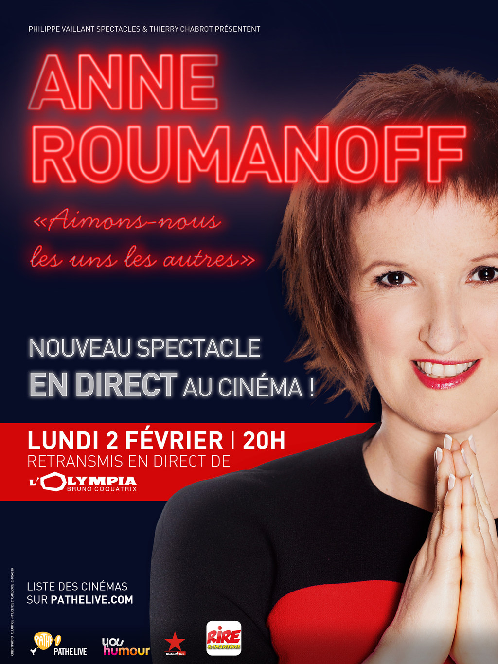 affiche du film Anne Roumanoff: Aimons nous les uns les autres (Pathé Live)