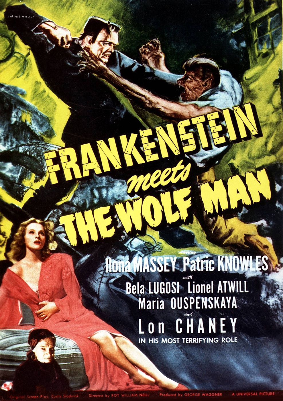 affiche du film Frankenstein rencontre le Loup-garou