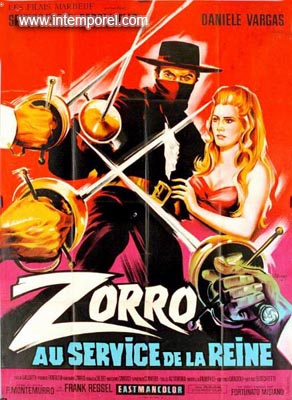 affiche du film Zorro au service de la Reine