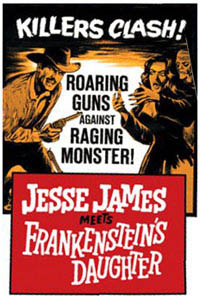 affiche du film Jesse James contre Frankenstein
