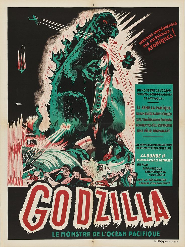 affiche du film Godzilla, le monstre de l’océan pacifique