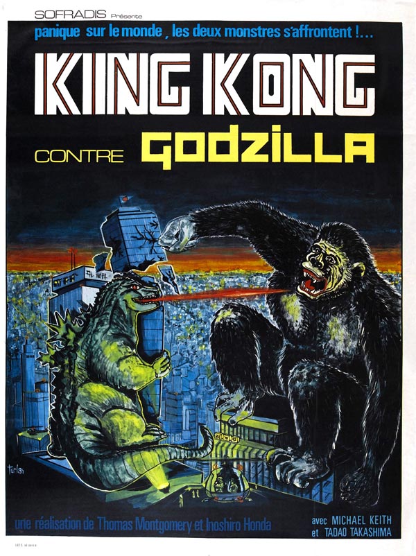 affiche du film King Kong contre Godzilla