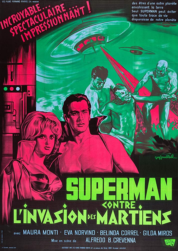 affiche du film Superman contre l'invasion des martiens