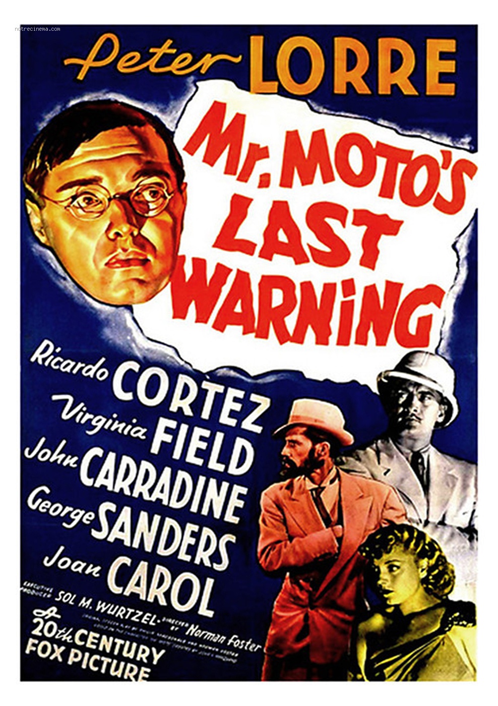 affiche du film Mr Moto's Last Warning