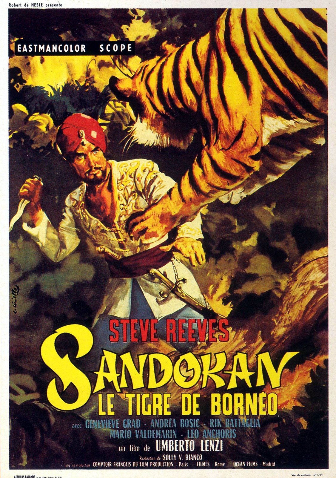 affiche du film Sandokan, le tigre de Bornéo