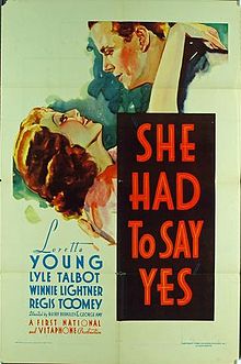 affiche du film She Had to Say Yes