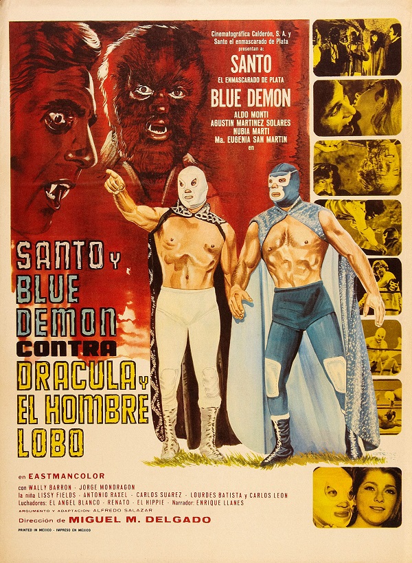 affiche du film Santo et Blue Demon contre Dracula et le loup-garou
