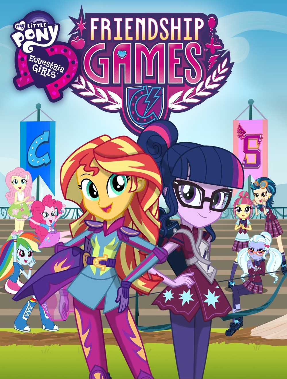 affiche du film Les filles d'Equestria 3: Les Jeux de l'amitié
