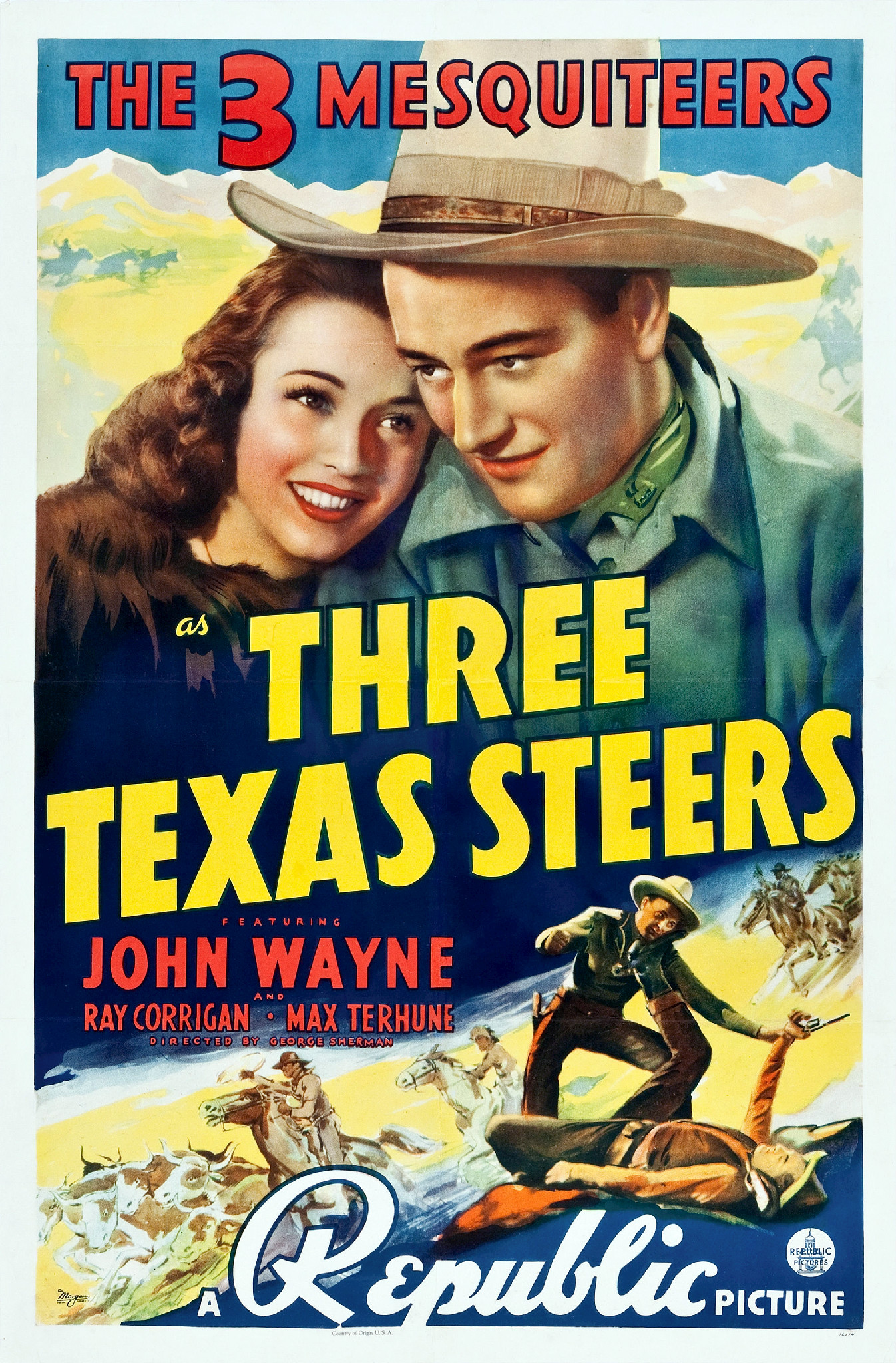 affiche du film Three Texas Steers