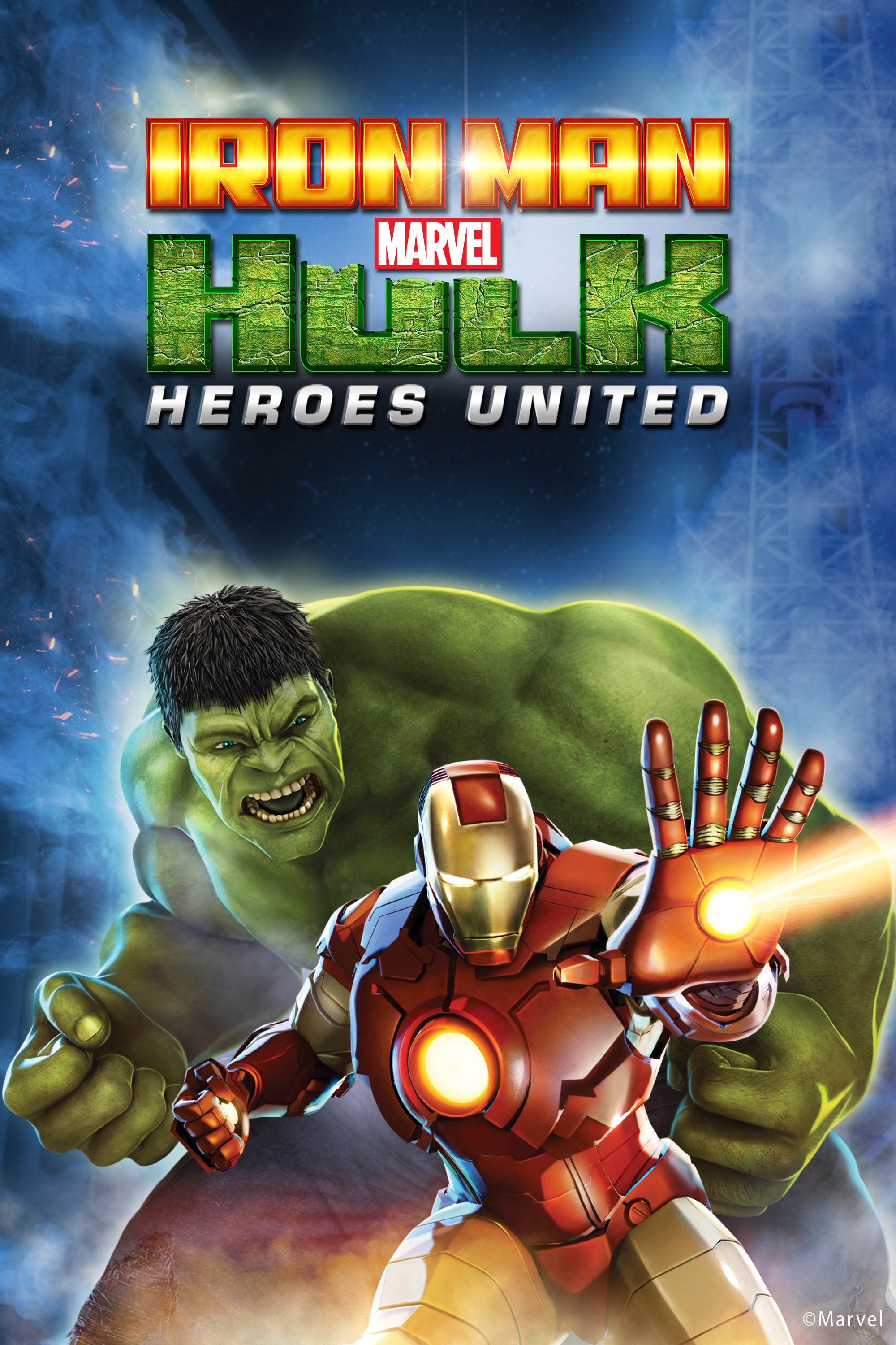 affiche du film Iron Man & Hulk : l'union des super héros