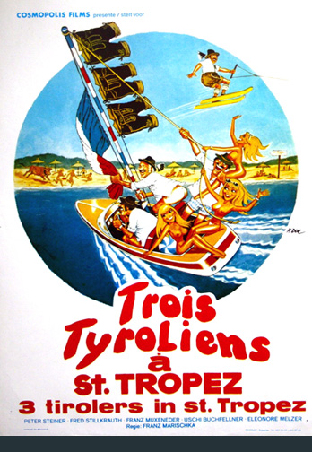 affiche du film Trois Tyroliens à Saint-Tropez
