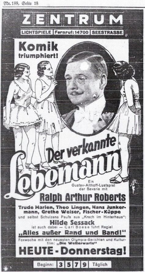 affiche du film Der verkannte Lebemann