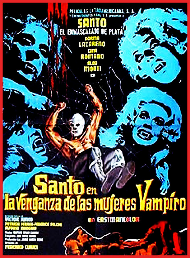 affiche du film Santo et la vengeance des femmes vampires