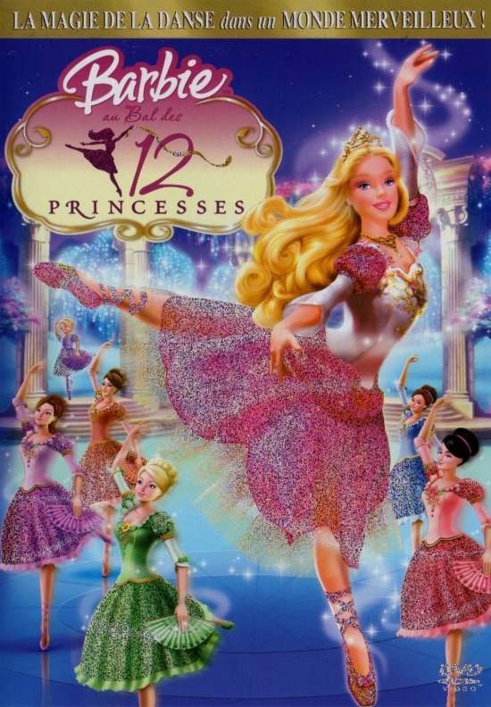 affiche du film Barbie au bal des 12 princesses