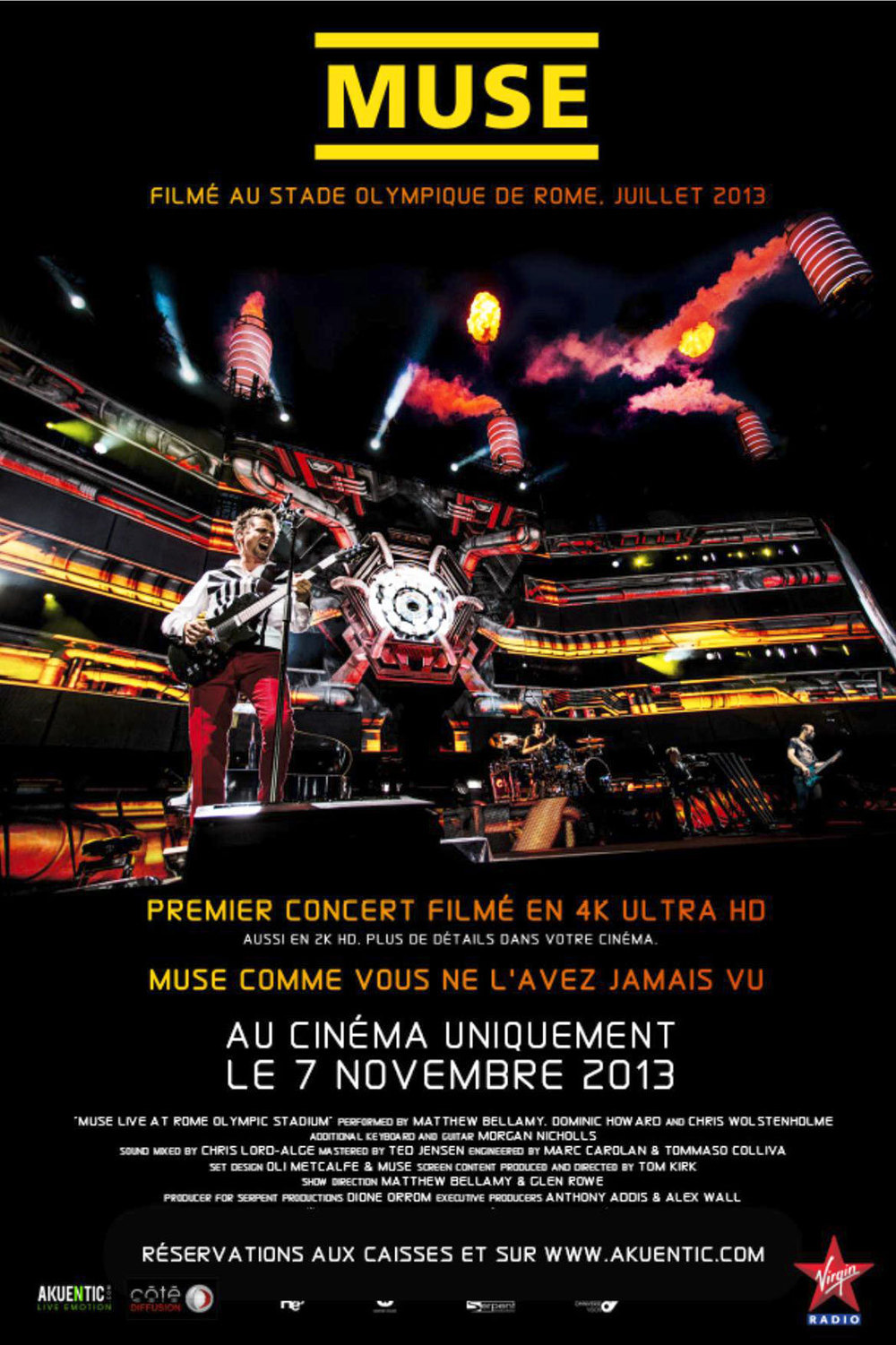 affiche du film Muse: Live At Rome Olympic Stadium