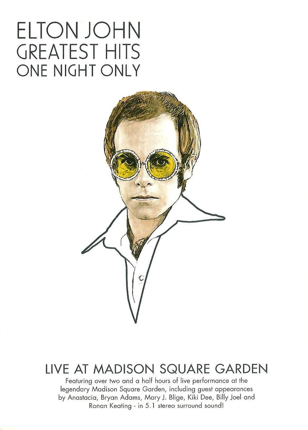 affiche du film Elton John: Greatest Hits, One Night Only