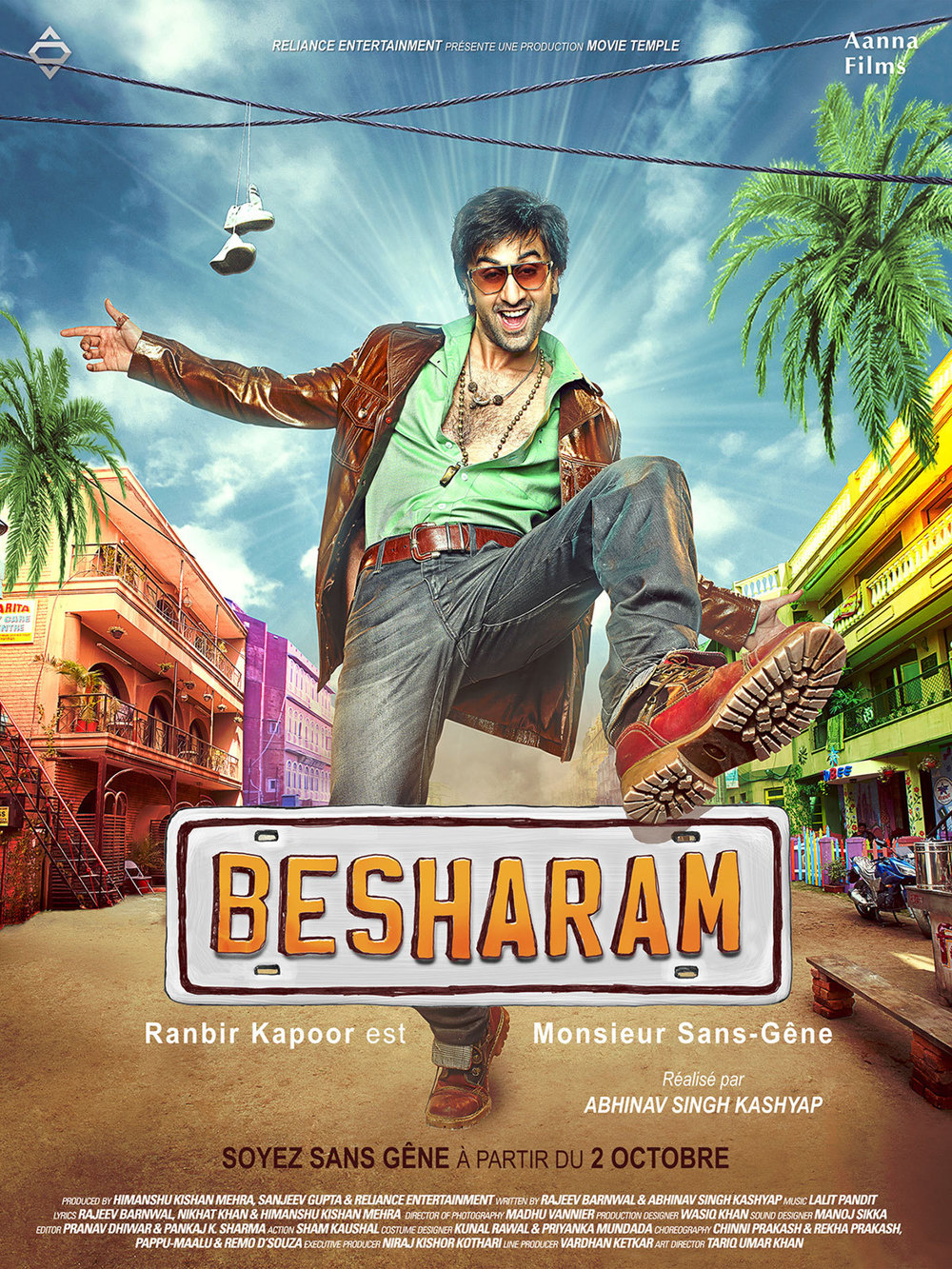 affiche du film Besharam : Monsieur Sans-Gêne