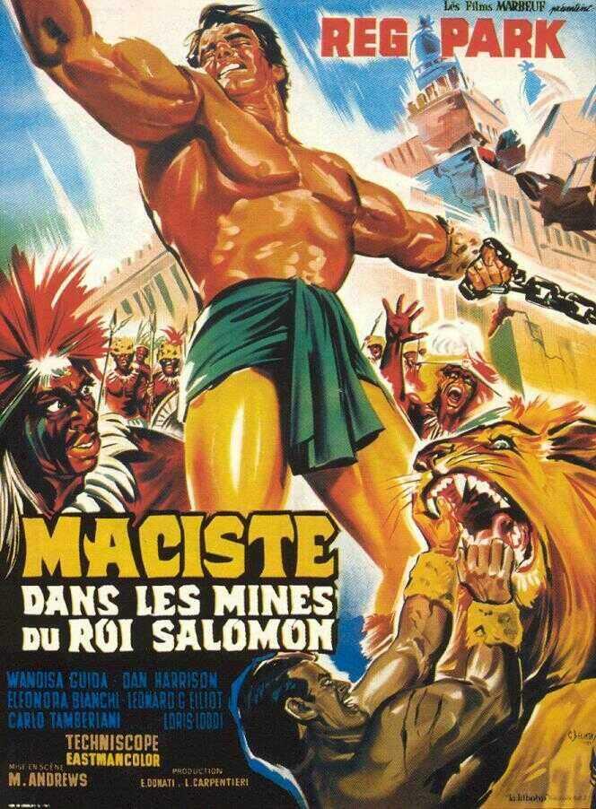 affiche du film Maciste dans les mines du roi Salomon